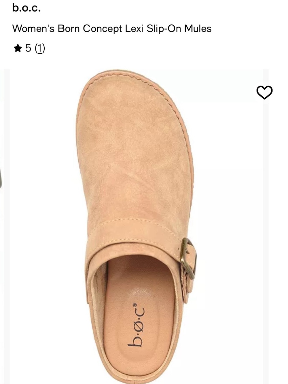b.o.c Lexi Slip-On Mule light tan woman’s size 9 NWT - Picture 4 of 15